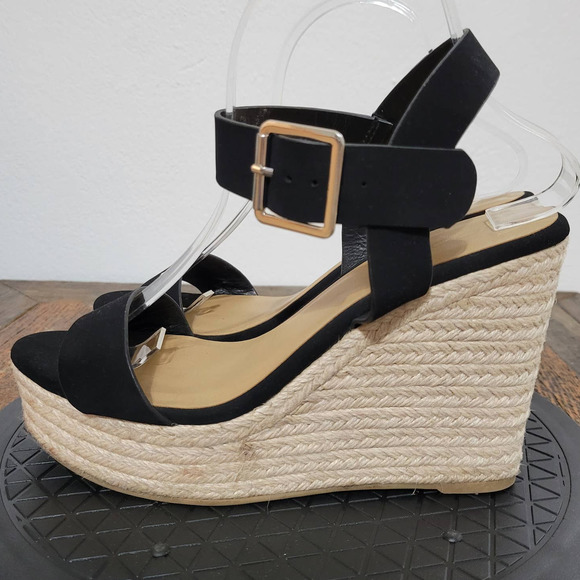 Soda Ankle Strap Open Toe Wedge Sandals - Picture 2 of 7